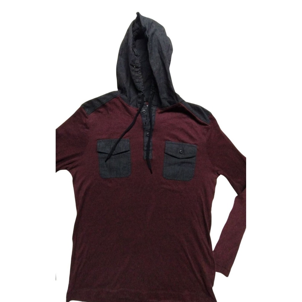 Rock & Republic‎ Hoodie Long Sleeve Button Pockets Casual Top Mens M